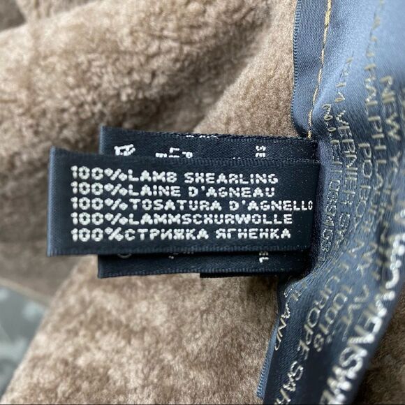 Ralph Lauren Long-Line Italian Lamb Shearling Vest - Picture 13 of 16